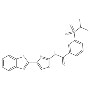N-(4-(benzo[d]thiazol-2-yl)thiazol-2-yl)-3-(isopropylsulfonyl)benzamide结构式