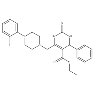 Ethyl 6-{[4-(2-fluorophenyl)piperazin-1-yl]methyl}-2-oxo-4-phenyl-1,2,3,4-tetrahydropyrimidine-5-carboxylate Structure