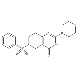 6-(benzenesulfonyl)-2-morpholin-4-yl-5,6,7,8-tetrahydro-3H-quinazolin-4-one结构式