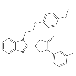 4-(1-(2-(4-methoxyphenoxy)ethyl)-1H-benzo[d]imidazol-2-yl)-1-(m-tolyl)pyrrolidin-2-one结构式