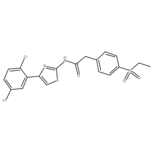 N-(4-(2,5-dichlorophenyl)thiazol-2-yl)-2-(4-(ethylsulfonyl)phenyl)acetamide Structure
