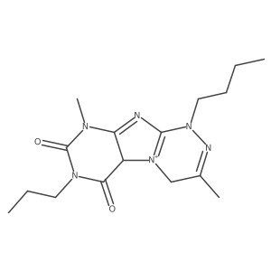 1-Butyl-3,9-dimethyl-7-propyl-4,5a-dihydropurino[8,7-c][1,2,4]triazin-5-ium-6,8-dione Structure
