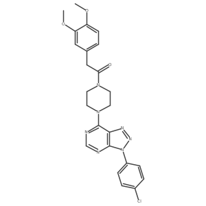 1-(4-(3-(4-chlorophenyl)-3H-[1,2,3]triazolo[4,5-d]pyrimidin-7-yl)piperazin-1-yl)-2-(3,4-dimethoxyphenyl)ethanone Structure