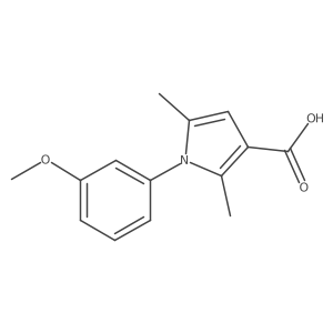 1-(3-methoxyphenyl)-2,5-dimethyl-1H-pyrrole-3-carboxylic acid结构式