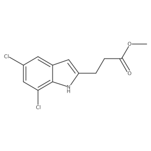 methyl 3-(5,7-dichloro-1H-indol-2-yl)propanoate结构式
