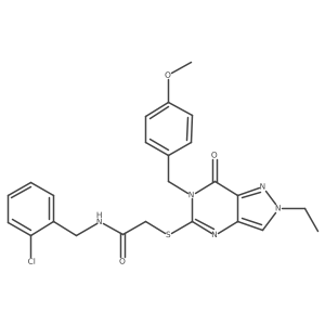 N-(2-chlorobenzyl)-2-((2-ethyl-6-(4-methoxybenzyl)-7-oxo-6,7-dihydro-2H-pyrazolo[4,3-d]pyrimidin-5-yl)thio)acetamide Structure