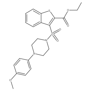 Ethyl 3-{[4-(4-methoxyphenyl)piperazin-1-yl]sulfonyl}-1-benzothiophene-2-carboxylate Structure