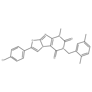 7-(4-chlorophenyl)-3-[(2,5-dimethylphenyl)methyl]-1-methyl-1H,2H,3H,4H-[1,3]oxazolo[3,2-g]purine-2,4-dione Structure