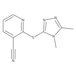 2-((4,5-Dimethyl-4h-1,2,4-triazol-3-yl)thio)nicotinonitrile Structure