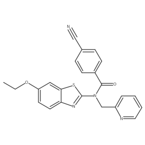 4-cyano-N-(6-ethoxybenzo[d]thiazol-2-yl)-N-(pyridin-2-ylmethyl)benzamide Structure