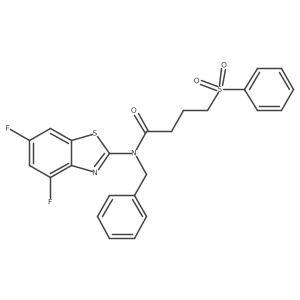 N-benzyl-N-(4,6-difluorobenzo[d]thiazol-2-yl)-4-(phenylsulfonyl)butanamide Structure