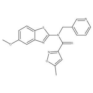 N-(5-methoxybenzo[d]thiazol-2-yl)-5-methyl-N-(pyridin-3-ylmethyl)isoxazole-3-carboxamide Structure