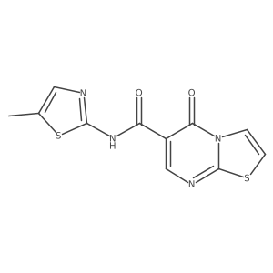 N-(5-methyl-1,3-thiazol-2-yl)-5-oxo-5H-[1,3]thiazolo[3,2-a]pyrimidine-6-carboxamide结构式