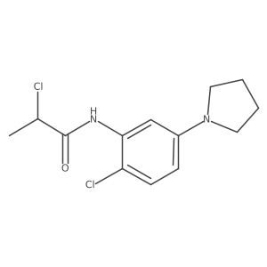 2-Chloro-N-[2-chloro-5-(1-pyrrolidinyl)phenyl]propanamide结构式