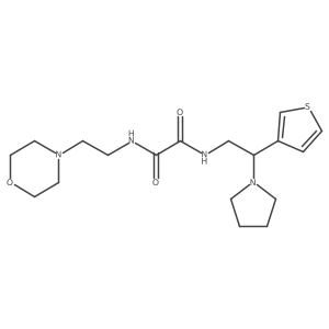 N1-(2-morpholinoethyl)-N2-(2-(pyrrolidin-1-yl)-2-(thiophen-3-yl)ethyl)oxalamide Structure
