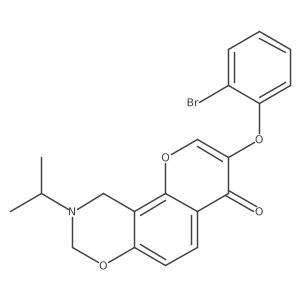 3-(2-bromophenoxy)-9-isopropyl-9,10-dihydrochromeno[8,7-e][1,3]oxazin-4(8H)-one Structure
