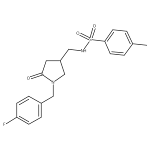 N-((1-(4-fluorobenzyl)-5-oxopyrrolidin-3-yl)methyl)-4-methylbenzenesulfonamide Structure