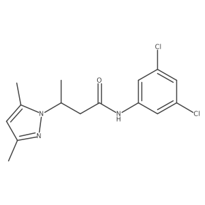 N-(3,5-dichlorophenyl)-3-(3,5-dimethyl-1H-pyrazol-1-yl)butanamide Structure