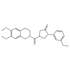 4-[(6,7-dimethoxy-3,4-dihydroisoquinolin-2(1H)-yl)carbonyl]-1-(3-methoxyphenyl)pyrrolidin-2-one Structure