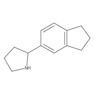 2-(2,3-Dihydro-1H-inden-5-YL)pyrrolidine结构式
