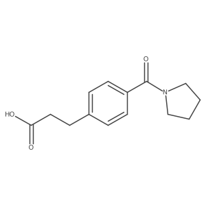3-[4-(Pyrrolidine-1-carbonyl)-phenyl]-propionic acid Structure