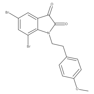 5,7-dibromo-1-[2-(4-methoxyphenyl)ethyl]-1H-indole-2,3-dione Structure