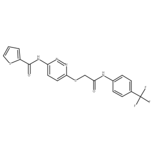 N-(6-((2-oxo-2-((4-(trifluoromethyl)phenyl)amino)ethyl)thio)pyridazin-3-yl)thiophene-2-carboxamide Structure