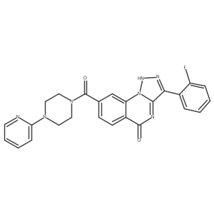 3-(2-fluorophenyl)-8-[(4-pyridin-2-ylpiperazin-1-yl)carbonyl][1,2,3]triazolo[1,5-a]quinazolin-5(4H)-one Structure