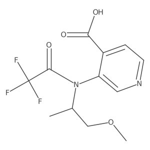 3-[1-Methoxypropan-2-yl-(2,2,2-trifluoroacetyl)amino]pyridine-4-carboxylic acid结构式