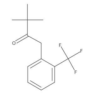 3,3-Dimethyl-1-[2-(trifluoromethyl)phenyl]butan-2-one结构式