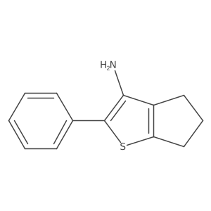 5,6-dihydro-2-phenyl-4H-Cyclopenta[b]thiophen-3-amine结构式