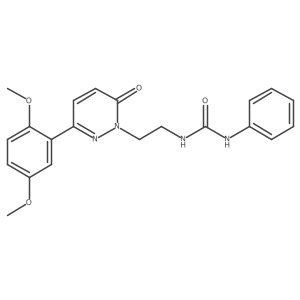 3-{2-[3-(2,5-Dimethoxyphenyl)-6-oxo-1,6-dihydropyridazin-1-yl]ethyl}-1-phenylurea结构式