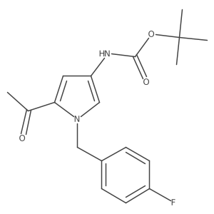 N-[5-acetyl-1-[(4-fluorophenyl)methyl]-1H-pyrrol-3-yl]carbamic acid 1,1-dimethylethyl ester Structure