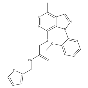 N-(furan-2-ylmethyl)-2-((1-(2-methoxyphenyl)-4-methyl-1H-pyrazolo[3,4-d]pyridazin-7-yl)thio)acetamide Structure