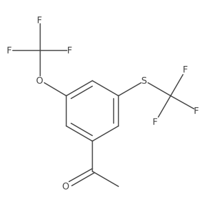 3'-Trifluoromethoxy-5'-(trifluoromethylthio)acetophenone结构式