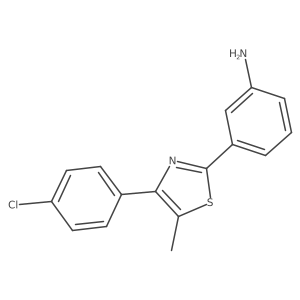3-(4-(4-Chlorophenyl)-5-methylthiazol-2-yl)aniline Structure