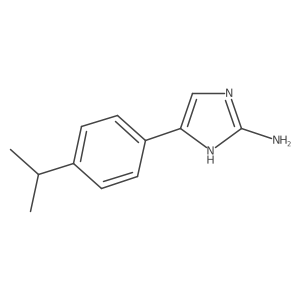 CC(C)c1ccc(-c2cnc(N)[nH]2)cc1结构式