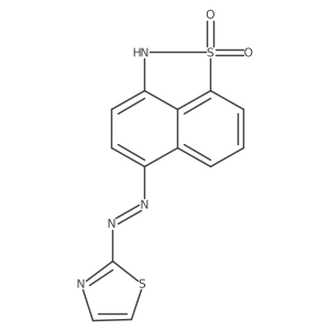 2H-Naphth[1,8-cd]isothiazole, 5-[(1E)-2-(2-thiazolyl)diazenyl]-, 1,1-dioxide结构式