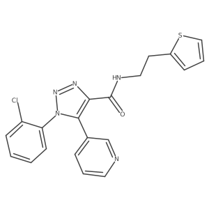 1-(2-chlorophenyl)-5-(pyridin-3-yl)-N-(2-(thiophen-2-yl)ethyl)-1H-1,2,3-triazole-4-carboxamide Structure