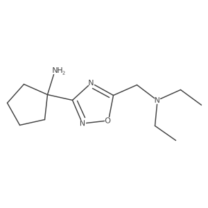 1-{5-[(Diethylamino)methyl]-1,2,4-oxadiazol-3-YL}cyclopentan-1-amine结构式