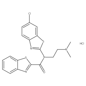 N-(6-chlorobenzo[d]thiazol-2-yl)-N-(2-(dimethylamino)ethyl)benzo[d]thiazole-2-carboxamide hydrochloride Structure