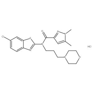N-(6-chlorobenzo[d]thiazol-2-yl)-1,5-dimethyl-N-(3-morpholinopropyl)-1H-pyrazole-3-carboxamide hydrochloride Structure