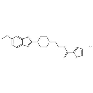 N-(2-(4-(6-methoxybenzo[d]thiazol-2-yl)piperazin-1-yl)ethyl)furan-2-carboxamide hydrochloride结构式