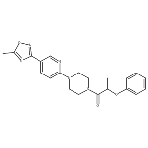 1-(4-(5-(5-Methyl-1,2,4-oxadiazol-3-yl)pyridin-2-yl)piperazin-1-yl)-2-phenoxypropan-1-one Structure