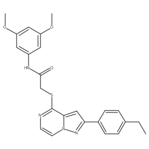 N-(3,5-dimethoxyphenyl)-2-{[2-(4-ethylphenyl)pyrazolo[1,5-a]pyrazin-4-yl]sulfanyl}acetamide Structure