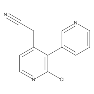 2-(2-Chloro-3-pyridin-3-ylpyridin-4-yl)acetonitrile结构式