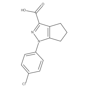 1-(4-Chlorophenyl)-1,4,5,6-tetrahydrocyclopenta[C]pyrazole-3-carboxylic acid结构式