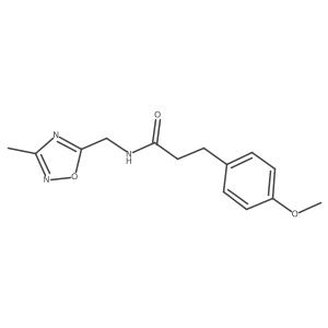 3-(4-methoxyphenyl)-N-[(3-methyl-1,2,4-oxadiazol-5-yl)methyl]propanamide结构式