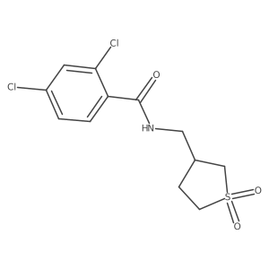 2,4-dichloro-N-((1,1-dioxidotetrahydrothiophen-3-yl)methyl)benzamide结构式