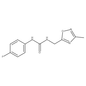 1-(4-Fluorophenyl)-3-[(3-methyl-1,2,4-oxadiazol-5-yl)methyl]urea Structure